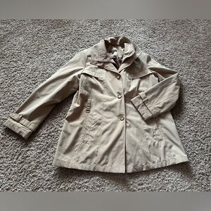 Women’s Dana Buchman Lightweight Beige Button Up Jacket Size XL